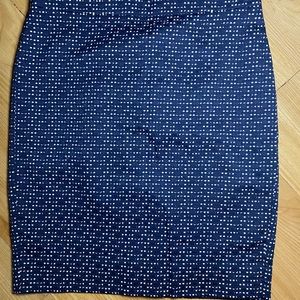 Navy textured Pencil Skirt